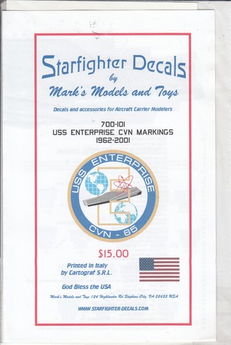 Decalcomanie starfighter 700 - decalcomanie, 1/700