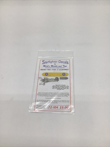 Decalcomanie starfighter 72 - decalcomanie, 1/72
