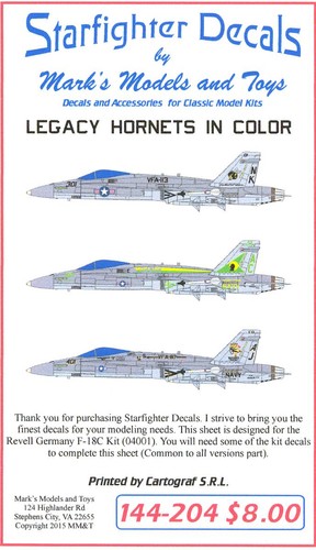 Decalcomanie starfighter 144 - decalcomanie,