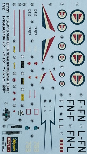 Decalcomanie 104g cf 104 - decalcomanie:, f-104g/cf-104