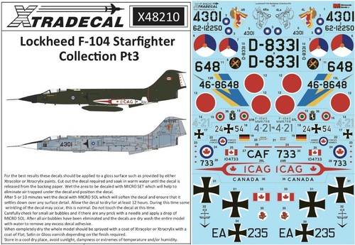 Xtradecal f 104 - 1/48, f-104